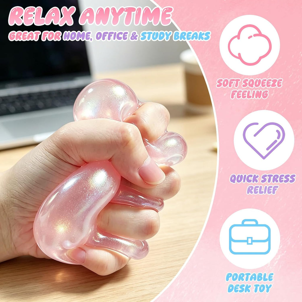 Pink Pearl Coconut Oil Squishy Ball