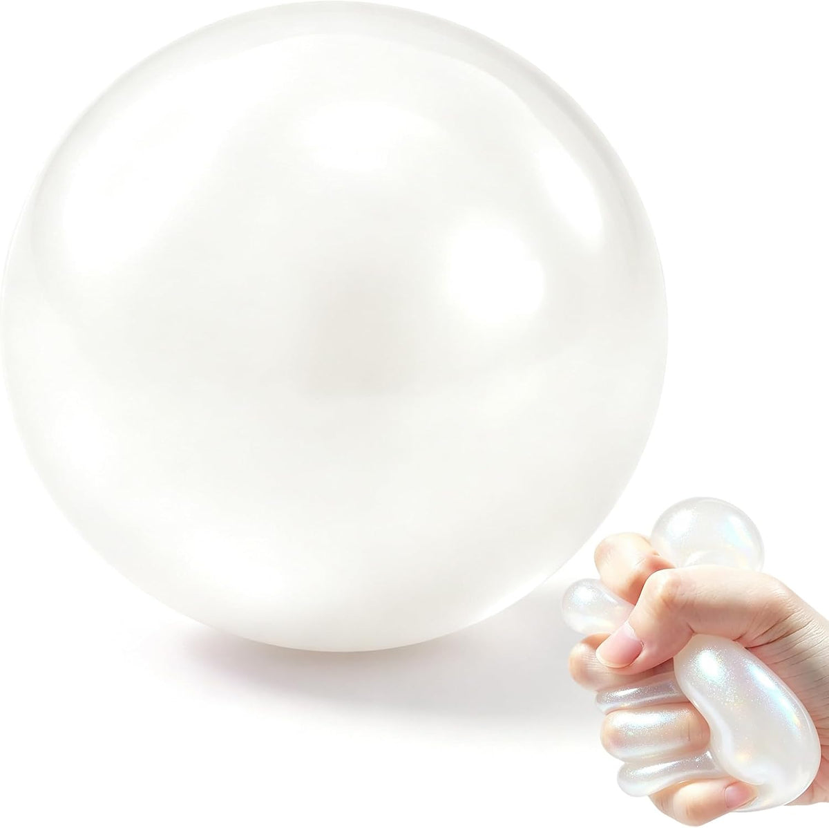 White Pearl Coconut Oil Squishy Ball